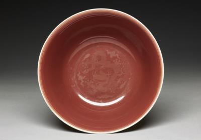 图片[2]-Bowl with ball-chasing paired dragons painted in gold on a red glaze ground, Ming dynasty, Xuande reign (1426-1435)-China Archive